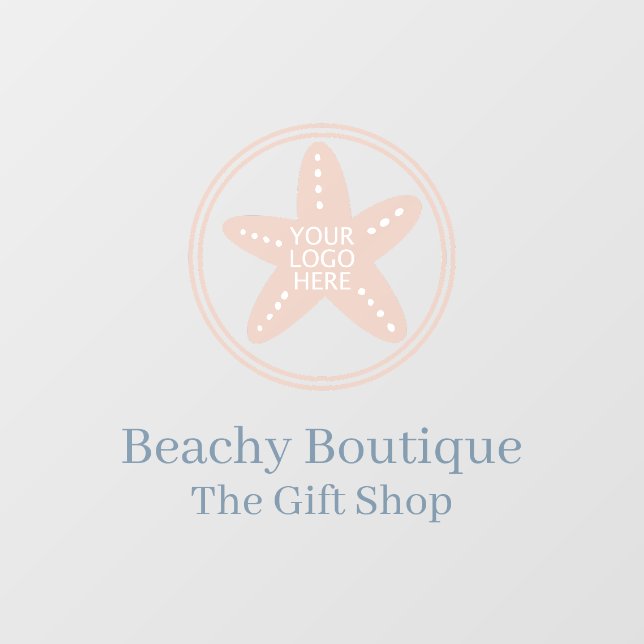 Autocollant Pour Fenêtre Simple votre logo Boutique d'affaires (Feuille)