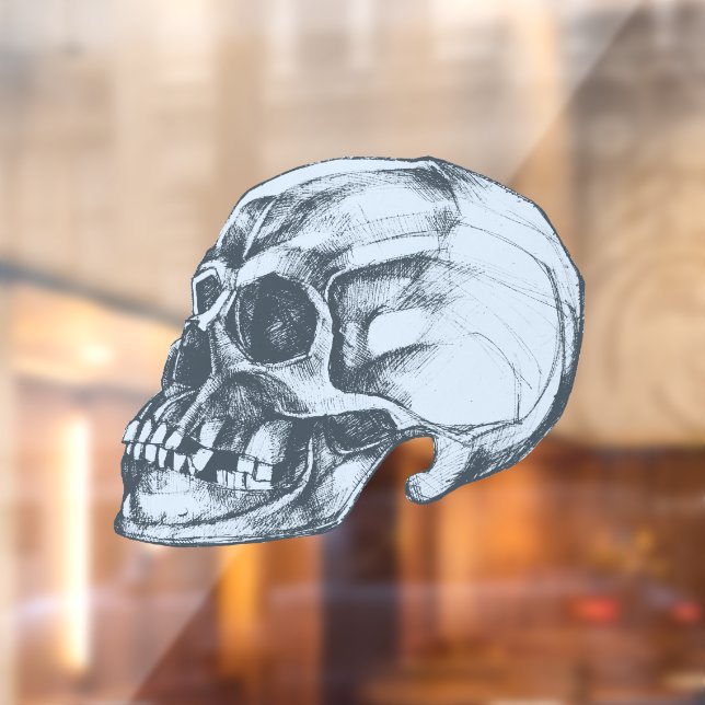 Autocollant Pour Fenêtre Skull & Bones Halloween (Feuille 2)