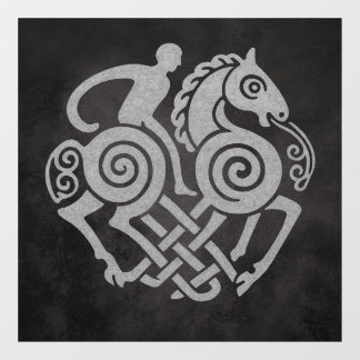 Autocollant Pour Fenêtre Sleipnir et Odin Symbole Mythologie Nordique Desig