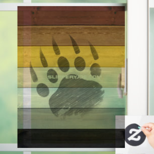 Autocollant Pour Fenêtre SlipperyJoe's Bear Pride drapeau de la texture du