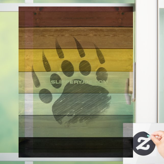 Autocollant Pour Fenêtre SlipperyJoe's Bear Pride drapeau de la texture du  (Maison)