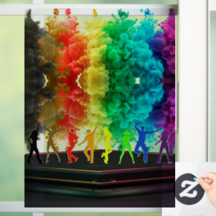 Autocollant Pour Fenêtre SlipperyJoe's Dancing Pride Shadows cadeaux gay ar