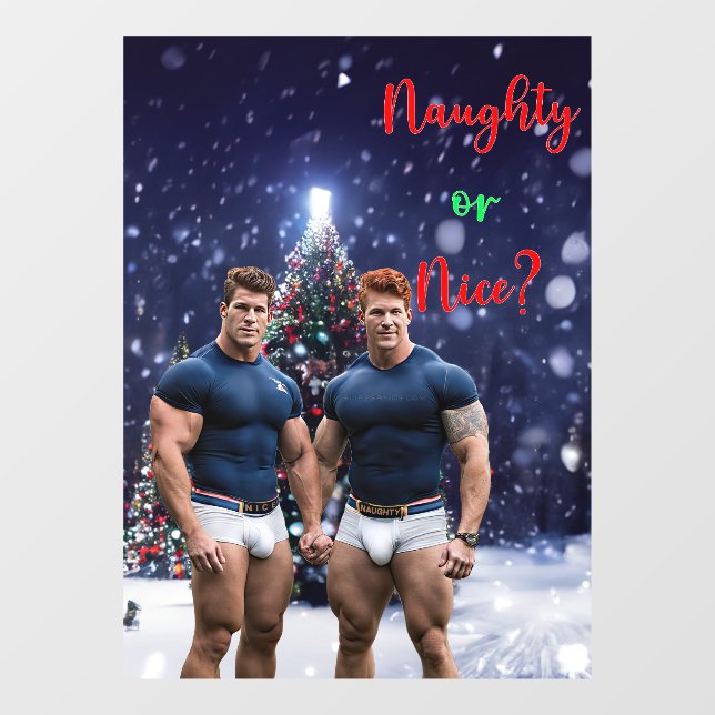 Autocollant Pour Fenêtre SlipperyJoe's décoré enneigé de Noël tre (Feuille)