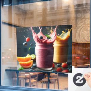 Autocollant Pour Fenêtre Smoothies aux fruits