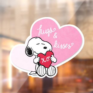 Autocollant Pour Fenêtre Snoopy Hugs & Kisses
