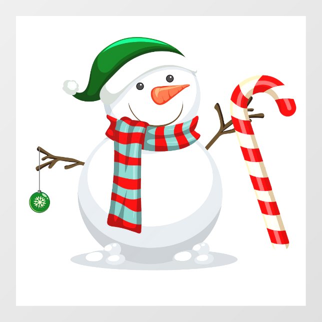 Autocollant Pour Fenêtre Snowman (Feuille)