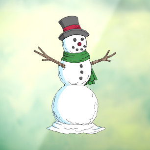 Autocollant Pour Fenêtre Snowman