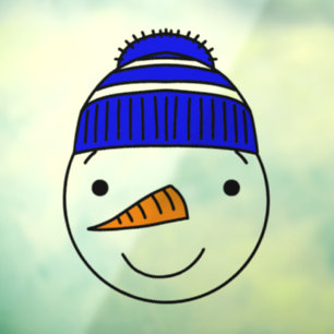Autocollant Pour Fenêtre SNOWMAN NOËL Fenêtre Clôture