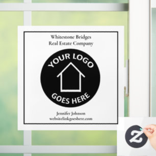 Autocollant Pour Fenêtre Société immobilière Logo personnalisé Agent immobi