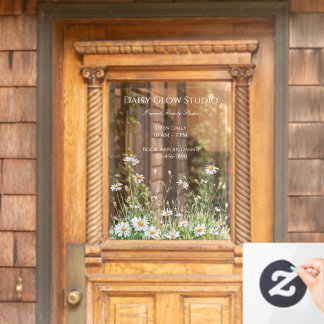 Autocollant Pour Fenêtre Soft Floral Élégant Studio de Beauté Bio