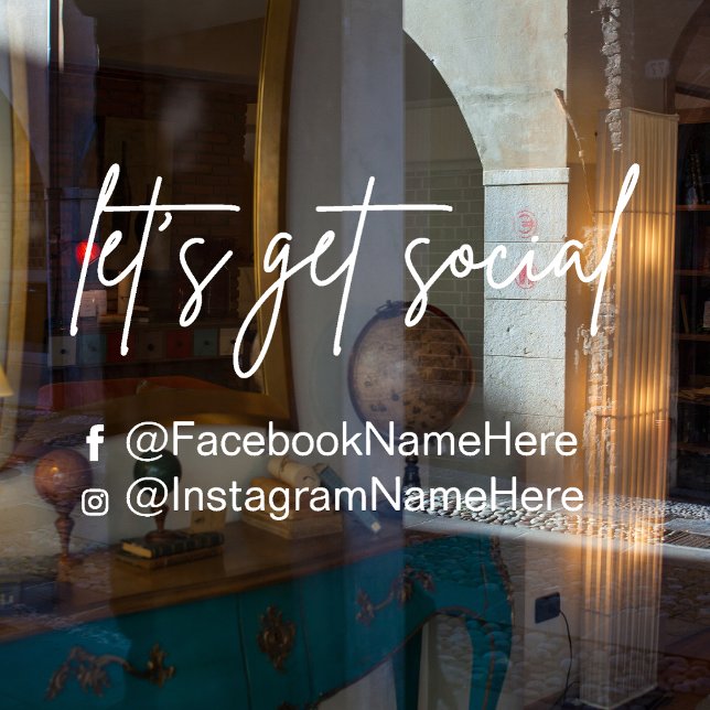 Autocollant Pour Fenêtre SOIGNONS - Social Media Instagram Facebook (Créateur téléchargé)