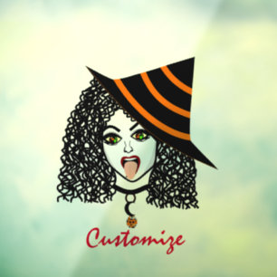 Autocollant Pour Fenêtre Sorcière à poils croustillants Thunder_Cove