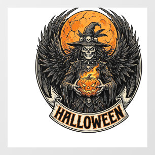 Autocollant Pour Fenêtre Sorcière d'Halloween gothique vintage