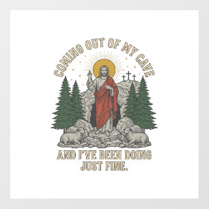Autocollant Pour Fenêtre Sortir de ma grotte Résurrection Parole T-Shirt De
