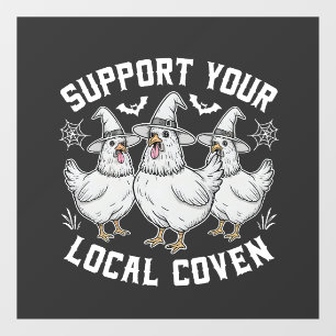Autocollant Pour Fenêtre Soutenez votre Coven Roster local Halloween Éffray
