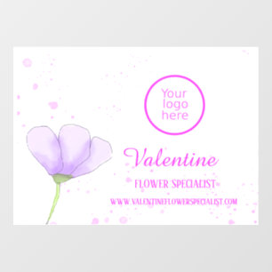 Autocollant Pour Fenêtre Spécialiste des fleurs violettes roses