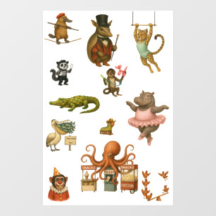 Autocollant Pour Fenêtre spectacles du cirque Dingaling Bros