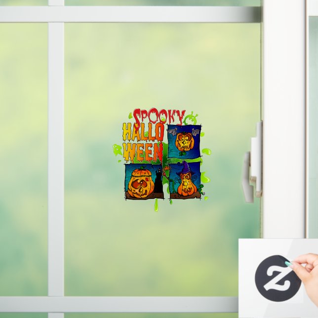 Autocollant Pour Fenêtre Spooky Halloween (Maison)