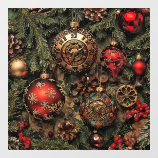Autocollant Pour Fenêtre Steampunk Christmas Window Cling