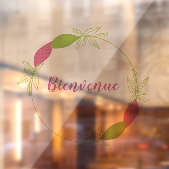Autocollant Pour Fenêtre sticker vinyle Bienvenue pour vitrine porte (Feuille 2)