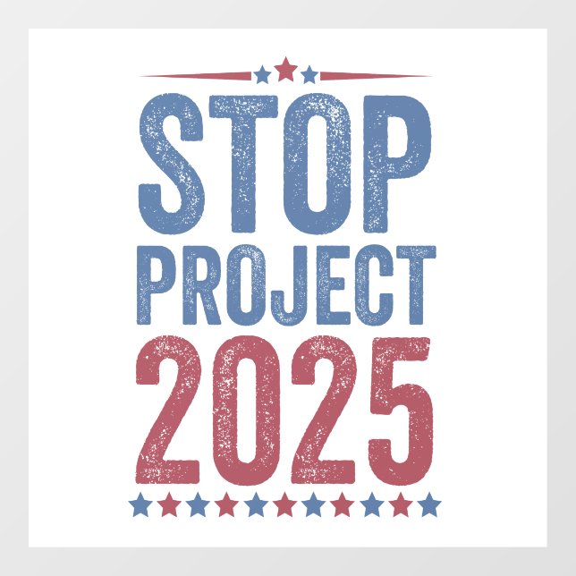 Autocollant Pour Fenêtre Stop Project 2025 Trump Harris American Patroitic (Feuille)