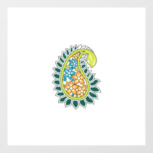 Autocollant Pour Fenêtre Style Décoratif, Vert Bleu Foncé, Bataille