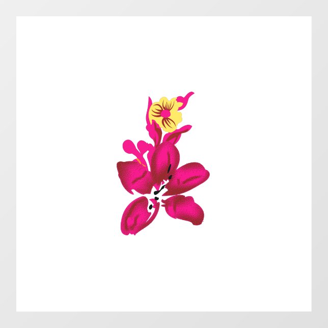 Autocollant Pour Fenêtre Style floral, ArtyClick Crimson, Or léger (Feuille)