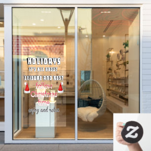 Autocollant Pour Fenêtre Suivre l'heure de Noël Clôture de fenêtre