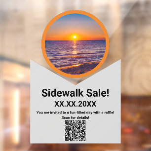 Autocollant Pour Fenêtre Sunset Photo ・ Summer Event Raffle code QR