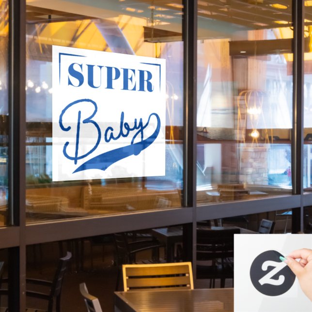 Autocollant Pour Fenêtre Super bébé (Fenêtre du restaurant)