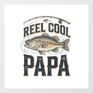 Autocollant Pour Fenêtre Super Papa Rétro Design Vectoriel de Pêche_1