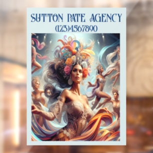 Autocollant Pour Fenêtre SUPERBE Modèle artistique / Femme dansante