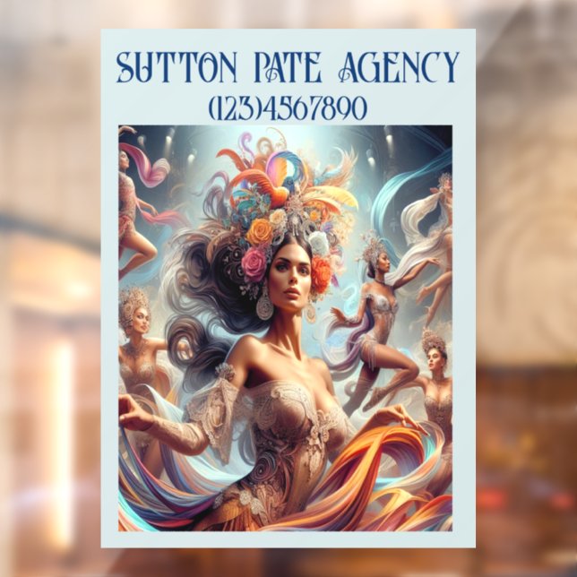 Autocollant Pour Fenêtre SUPERBE Modèle artistique / Femme dansante (Feuille 2)