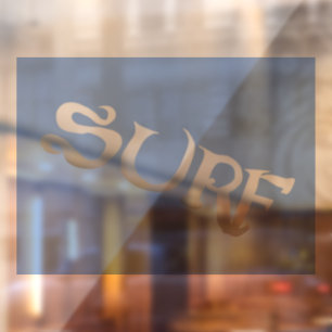 Autocollant Pour Fenêtre Surf bleu incliné voir-à-travers fenêtre serrer le