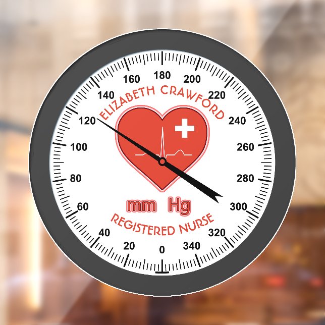 Autocollant Pour Fenêtre Surveillance de la pression artérielle Infirmière  (Feuille 2)