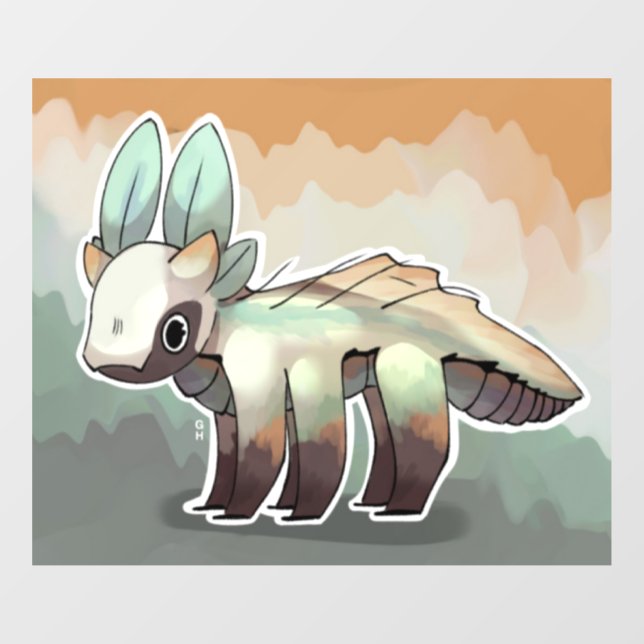 Autocollant Pour Fenêtre Sweet Dragon (Feuille)