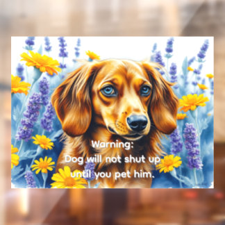 Autocollant Pour Fenêtre Symbole Chien mou