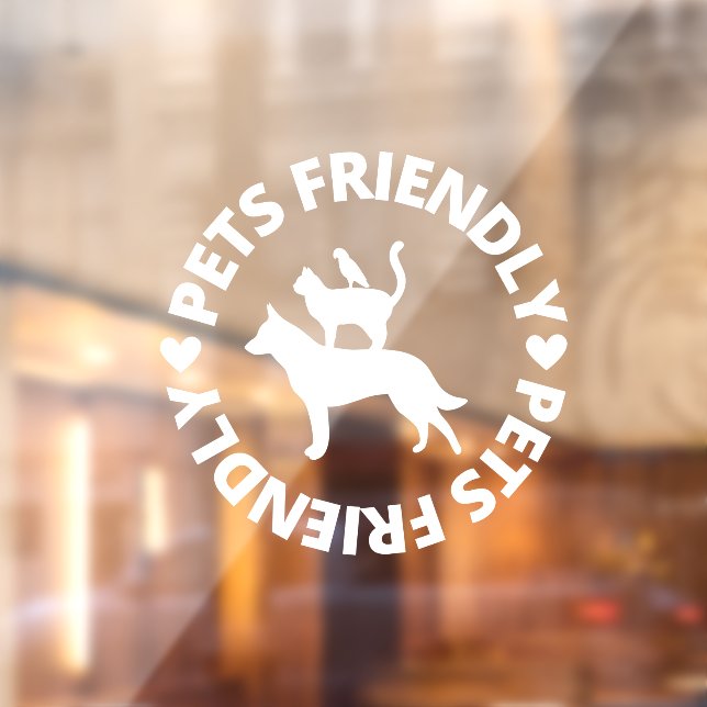 Autocollant Pour Fenêtre Symbole convivial, Chiens Symbole de la vitrine (Feuille 2)