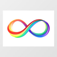 Symbole d'infinité arc-en-ciel stratifié