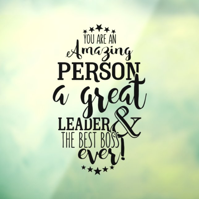 Autocollant Pour Fenêtre Symbole du magasin de badge du meilleur boss  (Feuille 3)