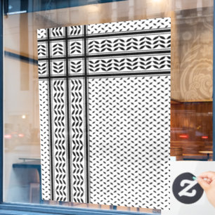 Autocollant Pour Fenêtre Symbole Keffiyeh de la Palestine Motif de résistan