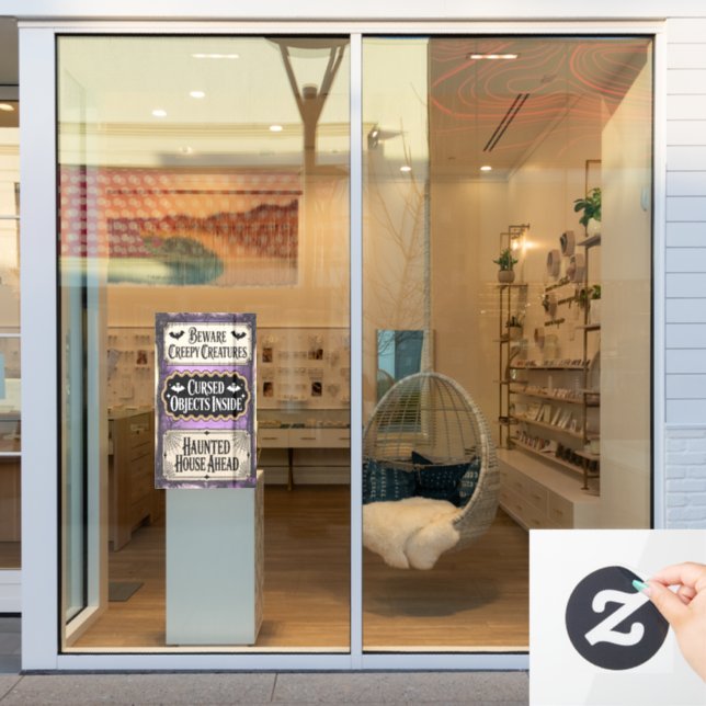 Autocollant Pour Fenêtre Symboles d'Halloween (Vitrine du magasin)