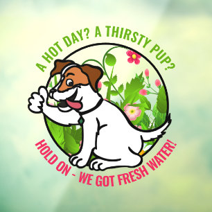 Autocollant Pour Fenêtre Sympathique Hot Day Fresh Water Window Signal