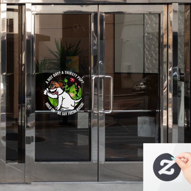 Autocollant Pour Fenêtre Sympathique Hot Day Fresh Water Window Signal (Porte de bureau)