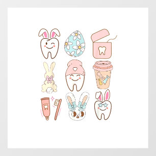 Autocollant Pour Fenêtre T-Shir assistante dentaire de Pâques Dentiste Toot