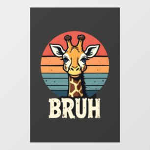 Autocollant Pour Fenêtre T-Shir drôle d'animal girafe visage de meme festif