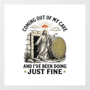 Autocollant Pour Fenêtre T-shirt chrétien de résurrection en sortant de ma
