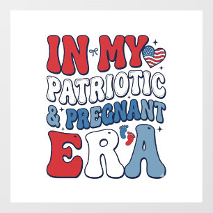 Autocollant Pour Fenêtre T-shirt de grossesse vintage de l'ère enceinte pat