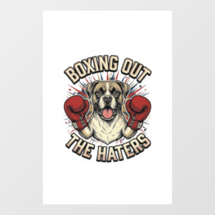 Autocollant Pour Fenêtre T-Shirt Drôle Boxer Chien Boxant les Jaloux Desi