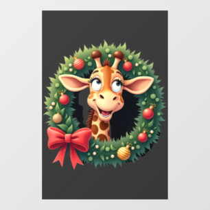 Autocollant Pour Fenêtre T-shirt drôle d'animal girafe visage meme festif N